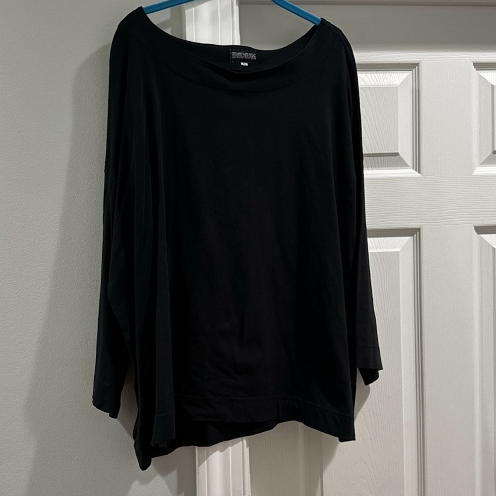 Iridium Black Top Blouse Size XL